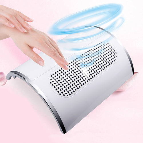 Nail Suction Dust Collector Low Noisy 3 Fans Strong Suction Nail Vacuum Cleaner Manicure Tools with 2 Bags Nail Art Equipment
