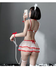 Load image into Gallery viewer, Net Red Erotic Lingerie Sweet Beauty Nurse Sexy Temptation Perspective Role Playing Passion Slutty Stockings Fishnet Seduction