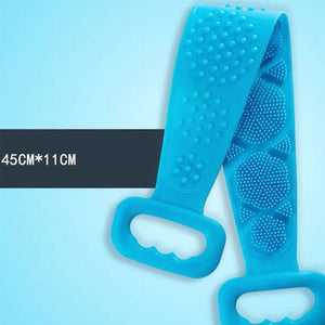 New 1PCS Silicone Brushes Bath Towels Rubbing Back Mud Peeling Body Massage Shower Extended Scrubber Skin Clean Shower Brushes