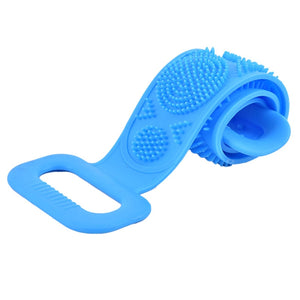 New 1PCS Silicone Brushes Bath Towels Rubbing Back Mud Peeling Body Massage Shower Extended Scrubber Skin Clean Shower Brushes