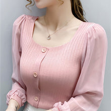 Load image into Gallery viewer, New 2020 Autumn Long Sleeve Women Blouse Shirt Fashion Casual Mesh Patchwork Women Tops And Shirt Blusas