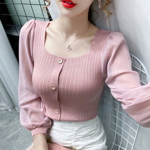 Load image into Gallery viewer, New 2020 Autumn Long Sleeve Women Blouse Shirt Fashion Casual Mesh Patchwork Women Tops And Shirt Blusas