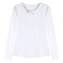 Load image into Gallery viewer, New 2021 Autumn Long Sleeve Women&#39;s T-Shirt Fashion Casual Embroidered Cotton Tops Plus Size M-4XL Ruffles Shirt