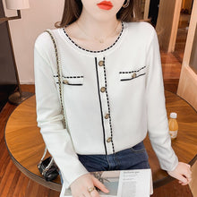 Load image into Gallery viewer, New 2021 Autumn Winter Women Jacket Korean Version Fashion Casual Long Sleeve O-Neck Short Coat Knitted Sweater