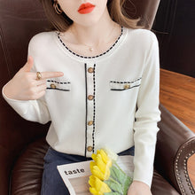 Load image into Gallery viewer, New 2021 Autumn Winter Women Jacket Korean Version Fashion Casual Long Sleeve O-Neck Short Coat Knitted Sweater