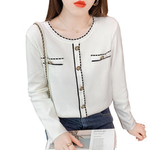 Load image into Gallery viewer, New 2021 Autumn Winter Women Jacket Korean Version Fashion Casual Long Sleeve O-Neck Short Coat Knitted Sweater