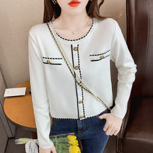 Load image into Gallery viewer, New 2021 Autumn Winter Women Jacket Korean Version Fashion Casual Long Sleeve O-Neck Short Coat Knitted Sweater