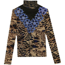 Load image into Gallery viewer, New 2021 Autumn Winter Women&#39;s T-Shirt Fashion Sexy Hollow Out Long Sleeve Lace Tops M-3XL Plus Size Blusas Patchwork tshirt