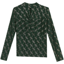 Load image into Gallery viewer, New 2021 Autumn Women Clothing Fashion Casual Long Sleeve Print Mesh Tops Elegant Slim Hollow Out Black T-Shirt