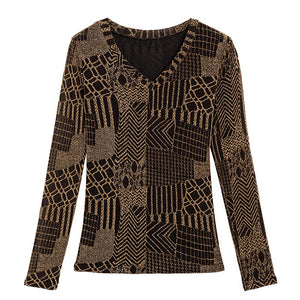New 2021 Autumn Women Tops Fashion Casual V-neck Versatile Slim Long-sleeved Bright Silk Bottoming Shirt Blusas