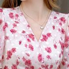 Load image into Gallery viewer, New 2021 Fashion Fairy Chiffon Dresses Summer Women Clothes Elegant Floral Print Short Sleeve Shirring Robe Slim Vestidos Dress