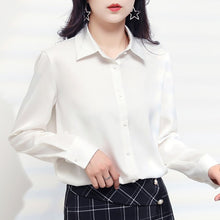 Load image into Gallery viewer, New 2021 Spring Autumn Long Sleeve Women Blouse Shirt Fashion Casual Solid Color Chiffon Blouse Office Lady Shirt