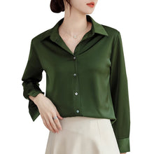 Load image into Gallery viewer, New 2021 Spring Autumn Long Sleeve Women Blouse Shirt Fashion Casual Solid Color Chiffon Blouse Office Lady Shirt