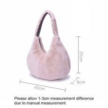 Load image into Gallery viewer, New Arrivals Women&#39;s Real Rex Rabbit Fur Handbags Fashion Fur Shoulder Bags Large Capacity Totes S7985