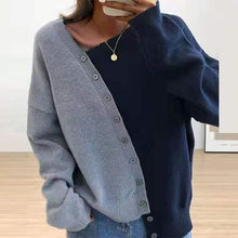 Load image into Gallery viewer, New Autumn Winter Casual Irregular Sweater Fashion Patchwork Button Harajuku Knitted Tops Women Long Sleeve Jumper Tops Pullover