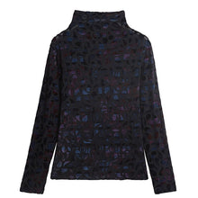 Load image into Gallery viewer, New Autumn Winter Velvet Women&#39;s T-Shirt Fashion Printing High Neck Long Sleeve Bottoming Shirt Plus Size Women Clothing