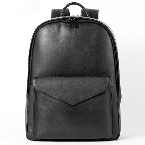 New Brand 100% Genuine Leather Men Backpacks Fashion Real Natural Leather Student Backpack Luxury 15.6 inch Computer Laptop Bag