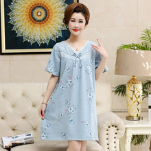 Load image into Gallery viewer, New Brand Cartoon Sleepwear Nightgown Short Sleeve Women 100% Cotton Nightdress Casual Summer Sexy Nightwear Sleepshirt