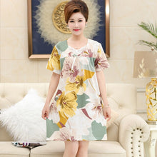 Load image into Gallery viewer, New Brand Cartoon Sleepwear Nightgown Short Sleeve Women 100% Cotton Nightdress Casual Summer Sexy Nightwear Sleepshirt