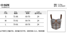 Load image into Gallery viewer, New Camisoles Summer For 2022 Elegant Retro Plaid Sling Corset  Crop Top Female T-Shirt Girls Tank Women&#39;s Clothing Tshirt Tees