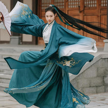 Load image into Gallery viewer, New Classic Chinese Costume Women Traditional Hanfu Performance Clothes Song Dynasty Embroidery Dress Green Hanfu Plus Size 2XL