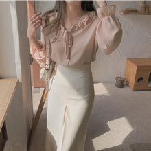 Load image into Gallery viewer, New Embroidery Lace Transparent Womens Blouses Summer Tops Femme Casual Women Shirt Long Sleeve Girls Blouse Plus Size Blusas