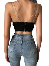 Load image into Gallery viewer, New Fashion Chain Diamond Straps Corset Top For Women Backless Camis Crop Tops Party Sleeveless Low-cut Sexy Corset Camisole
