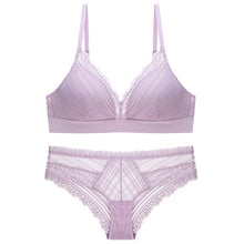 Load image into Gallery viewer, New French Romantic Lace Bra Set Women&#39;s Wide-sided Thin Cotton Bra Sexy Lingerie Girl Without Steel Ring Gather Underwear Set