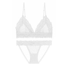 Load image into Gallery viewer, New French Style Ladies Bralette set Seamless Deep V Lace Bra sets Wireless Women Thin Underwear Sex Lingerie Soft Push Up Bras