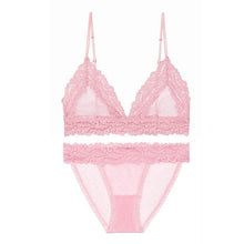 Load image into Gallery viewer, New French Style Ladies Bralette set Seamless Deep V Lace Bra sets Wireless Women Thin Underwear Sex Lingerie Soft Push Up Bras