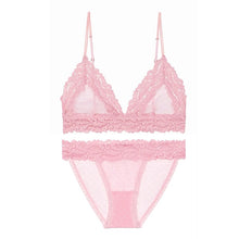 Load image into Gallery viewer, New French Style Ladies Bralette set Seamless Deep V Lace Bra sets Wireless Women Thin Underwear Sex Lingerie Soft Push Up Bras