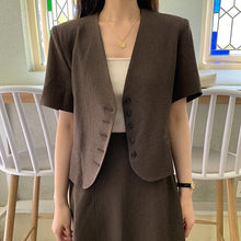 Load image into Gallery viewer, New Girls Spring Women Suits Long Sleeves Tops High Waist Plaid A Line Skirts Womens Two Piece Suits Sell Separately Oversize