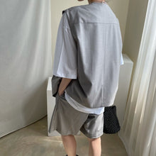 Load image into Gallery viewer, New Girls Spring Women Suits Sleeveless Vest High Waist Solid Shorts Womens Two Piece Suits Sell Separately Oversize