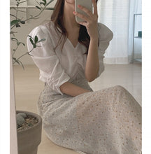 Load image into Gallery viewer, New Girls Summer Blouse Women Suit Shirt Short Sleeves Tops High Waist Long Print A Line Skirts Two Piece Suits Sell Separately