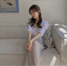 Load image into Gallery viewer, New Girls Summer Blouse Women Suit Shirt Short Sleeves Tops High Waist Long Print A Line Skirts Two Piece Suits Sell Separately