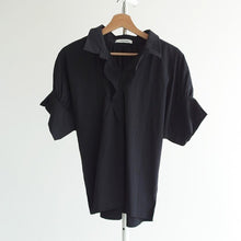 Load image into Gallery viewer, New Girls Summer Blouse Women Suit Shirt Short Sleeves Tops High Waist Long Solid A Line Skirts Two Piece Suits Sell Separately