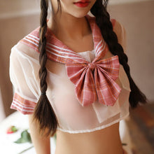 Load image into Gallery viewer, New Japanese Sweet Plaid Sexy School Uniform Women Sexy Schoolgirl JK Set Girl Sailor Role Playing Cosplay Costumes Cheerleading