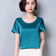 Load image into Gallery viewer, New Korea Fashion Summer Short Sleeve Plus Size Shirts Women Blouses Casual Wine Green Tops  blouse women S-4XL