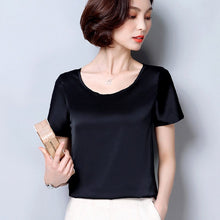 Load image into Gallery viewer, New Korea Fashion Summer Short Sleeve Plus Size Shirts Women Blouses Casual Wine Green Tops  blouse women S-4XL