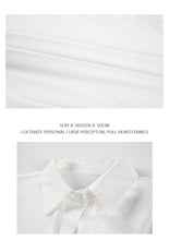 Load image into Gallery viewer, New Lady Pajamas Boyfriend Style Shirt Women Sexy Nightdress Loose Seduction Nightgowns Girls Satin Smooth Sleepwear White S-L