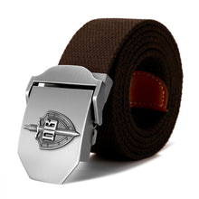 Load image into Gallery viewer, New Men &amp; Women High Quality Belt 3D Russian Border Guard Troop Buckle Military Belt Strong Luxury Jeans Canvas Tactical Belt