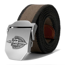 Load image into Gallery viewer, New Men &amp; Women High Quality Belt 3D Russian Border Guard Troop Buckle Military Belt Strong Luxury Jeans Canvas Tactical Belt