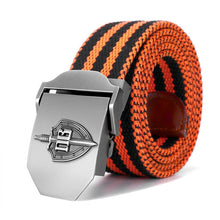 Load image into Gallery viewer, New Men &amp; Women High Quality Belt 3D Russian Border Guard Troop Buckle Military Belt Strong Luxury Jeans Canvas Tactical Belt