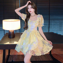 Load image into Gallery viewer, New Mesh Embroidery Sweet Fairy Dress Kawaii Princess Cake Skirt Summer Gentle Elegant Leisure Travel Shopping Mini Dress Women