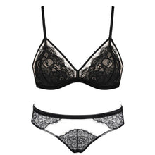 Load image into Gallery viewer, New Mesh Panties Medium Padded Women Lingerie Cup White Red Black Sexy Push Up Bandage Bra and Briefs Set Underwear