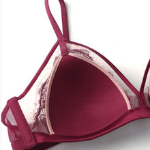 Load image into Gallery viewer, New Mesh Panties Medium Padded Women Lingerie Cup White Red Black Sexy Push Up Bandage Bra and Briefs Set Underwear