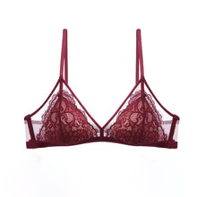 Load image into Gallery viewer, New Mesh Panties Medium Padded Women Lingerie Cup White Red Black Sexy Push Up Bandage Bra and Briefs Set Underwear