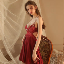 Load image into Gallery viewer, New Nightdress Women Sexy Lingerie Satin Gauze Perspective Sleepwear Femme Erotica Porno Skirt Summer Thin Dress Slutty Clothes