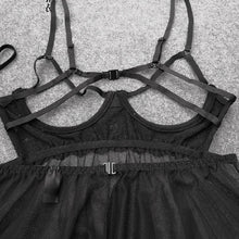 Load image into Gallery viewer, New Open Chest Sexy Babydoll Lingerie Dress Women Suspender Nightdress Lace Mesh Seductive Nightgown Sleepwear Night Dress
