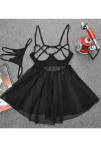 Load image into Gallery viewer, New Open Chest Sexy Babydoll Lingerie Dress Women Suspender Nightdress Lace Mesh Seductive Nightgown Sleepwear Night Dress